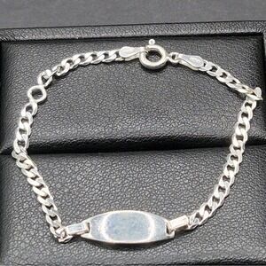 New Condition 6'' Baby Sterling Silver I.D Bracelet 925 K1
